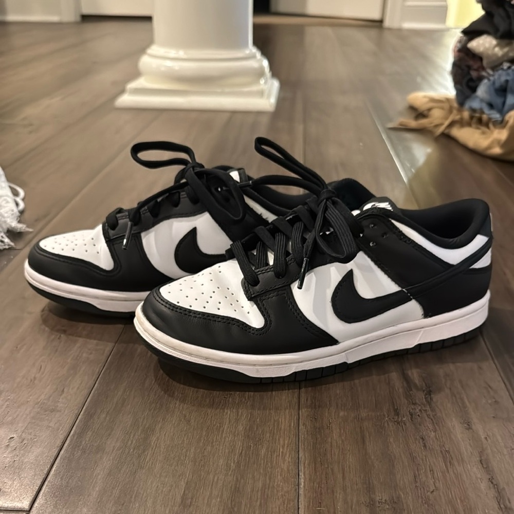 Nike Black and White Dunk Low Sneakers